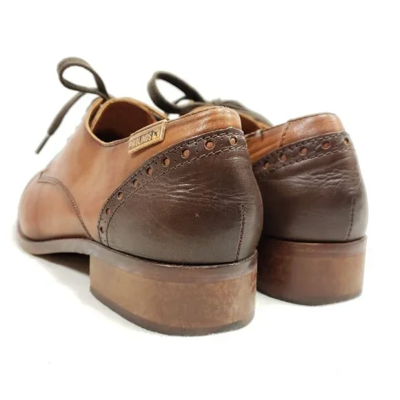 Pikolinos Cap Toe Oxfords Men's Size 7 Two-tone Leather - Picture 4 of 8